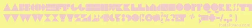 N17bl Font – Pink Fonts on Yellow Background