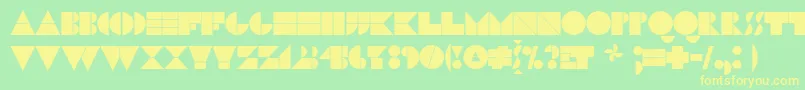 N17bl Font – Yellow Fonts on Green Background