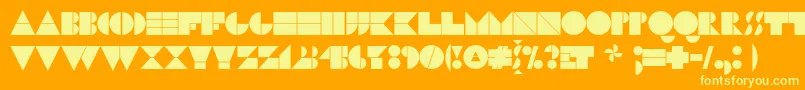 N17bl Font – Yellow Fonts on Orange Background