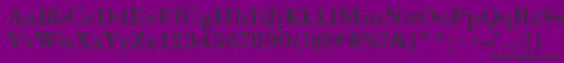 BodoniSixItcTtBook Font – Black Fonts on Purple Background