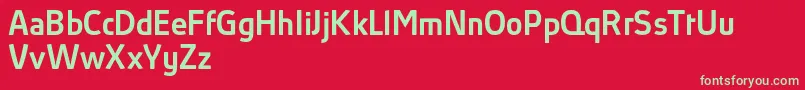 AbsolutProMediumReduced Font – Green Fonts on Red Background