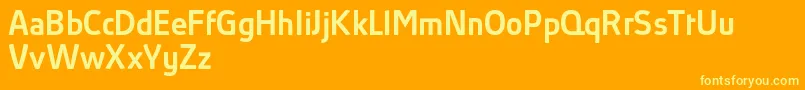 AbsolutProMediumReduced Font – Yellow Fonts on Orange Background