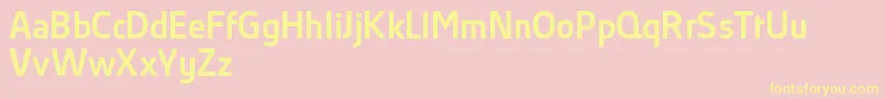 AbsolutProMediumReduced Font – Yellow Fonts on Pink Background