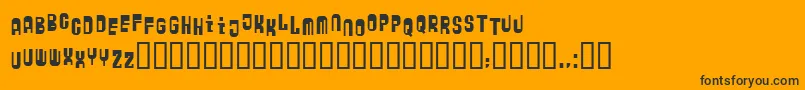 Zyberbob Font – Black Fonts on Orange Background