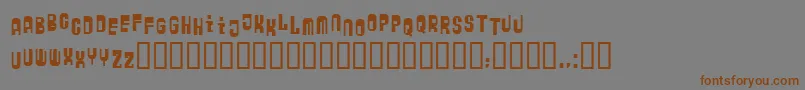Zyberbob Font – Brown Fonts on Gray Background