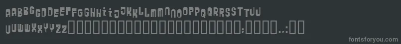 Zyberbob Font – Gray Fonts on Black Background