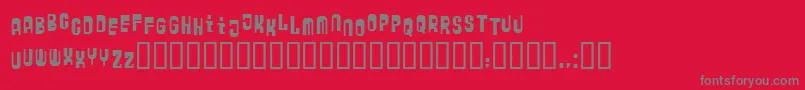 Zyberbob Font – Gray Fonts on Red Background