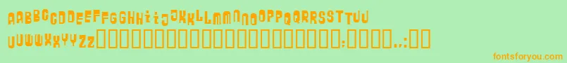 Police Zyberbob – polices orange sur fond vert