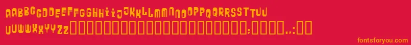 Zyberbob Font – Orange Fonts on Red Background
