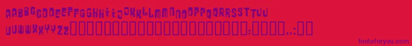 Zyberbob Font – Purple Fonts on Red Background
