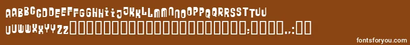 Zyberbob Font – White Fonts on Brown Background