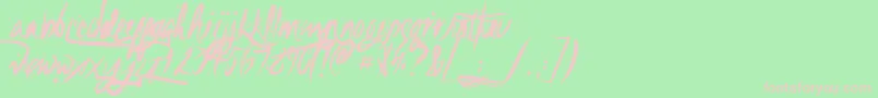 UnfoldingtragTextured Font – Pink Fonts on Green Background