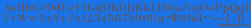 Sfphosphorusselenide Font – Brown Fonts on Blue Background