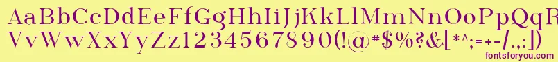 Sfphosphorusselenide Font – Purple Fonts on Yellow Background