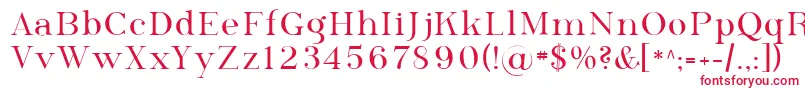 フォントSfphosphorusselenide – 白い背景に赤い文字