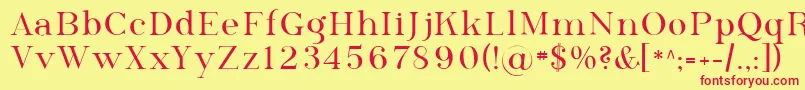 Sfphosphorusselenide Font – Red Fonts on Yellow Background