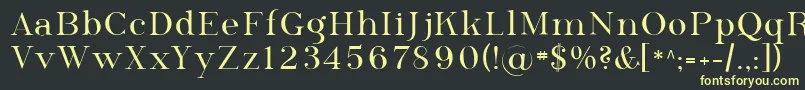 フォントSfphosphorusselenide – 黒い背景に黄色の文字