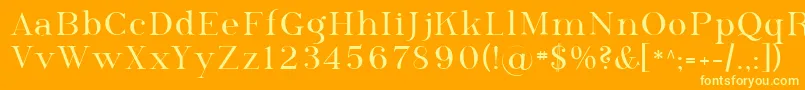 Sfphosphorusselenide Font – Yellow Fonts on Orange Background