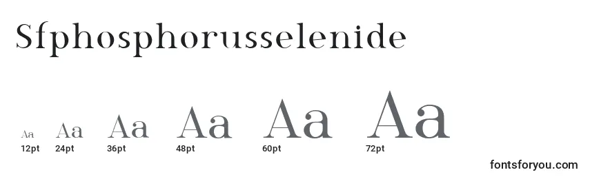 Размеры шрифта Sfphosphorusselenide