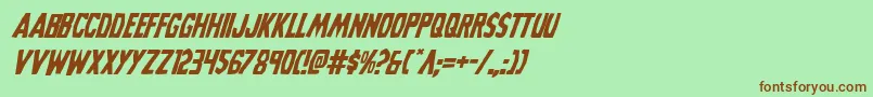 Grimghostital Font – Brown Fonts on Green Background