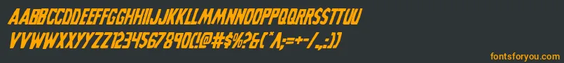 Grimghostital Font – Orange Fonts on Black Background