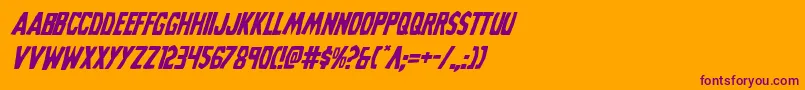 Grimghostital Font – Purple Fonts on Orange Background