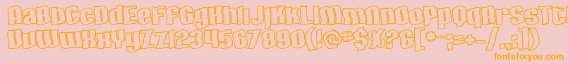 SfHallucinationOutline Font – Orange Fonts on Pink Background