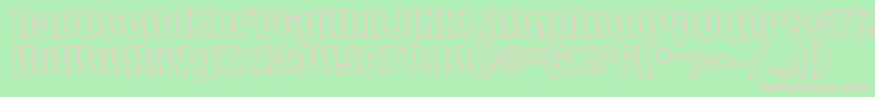 フォントSfHallucinationOutline – 緑の背景にピンクのフォント