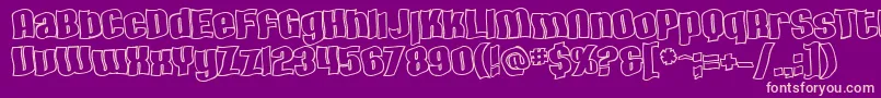 SfHallucinationOutline Font – Pink Fonts on Purple Background