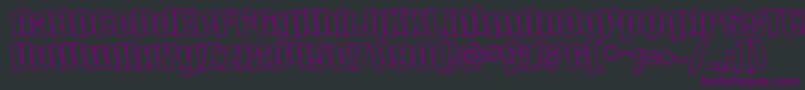 フォントSfHallucinationOutline – 黒い背景に紫のフォント