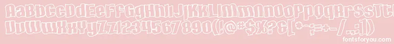 SfHallucinationOutline Font – White Fonts on Pink Background