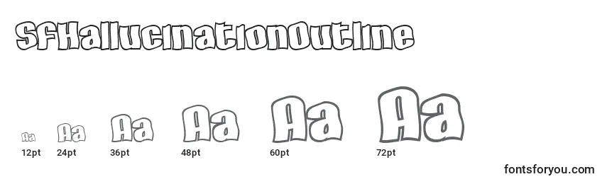 SfHallucinationOutline Font Sizes