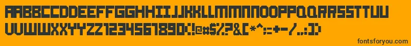 Aokay Font – Black Fonts on Orange Background