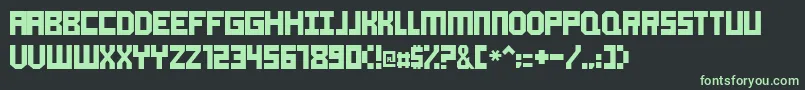 Aokay Font – Green Fonts on Black Background