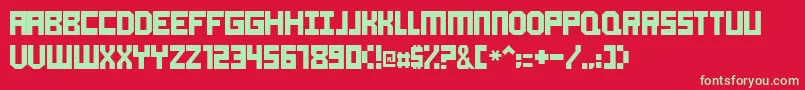 フォントAokay – 赤い背景に緑の文字