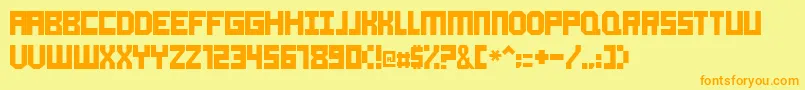 Saiba mais sobre a fonte Aokay Fonte Aokay – fontes laranjas em um fundo amarelo