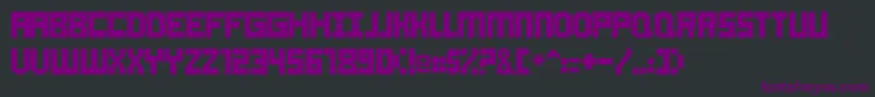 Czcionka Aokay – fioletowe czcionki na czarnym tle