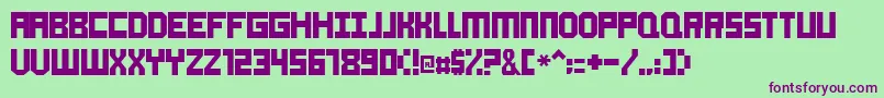 Aokay Font – Purple Fonts on Green Background