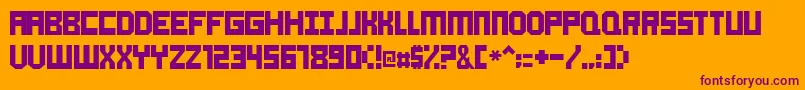 Aokay Font – Purple Fonts on Orange Background