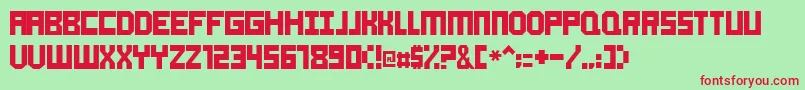 Aokay Font – Red Fonts on Green Background