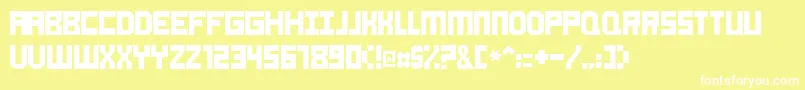 Aokay Font – White Fonts on Yellow Background