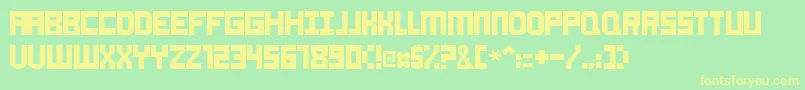 Aokay Font – Yellow Fonts on Green Background
