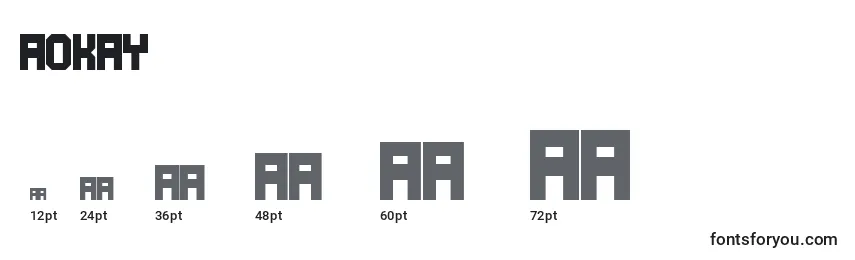 Aokay Font Sizes