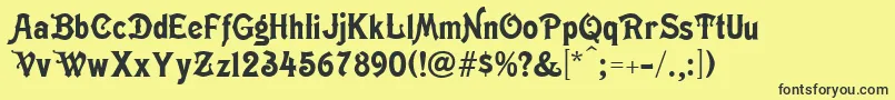 Birusa Font – Black Fonts on Yellow Background