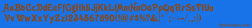 Birusa Font – Brown Fonts on Blue Background