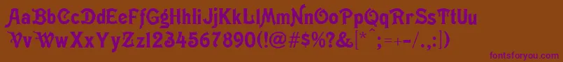 Birusa Font – Purple Fonts on Brown Background