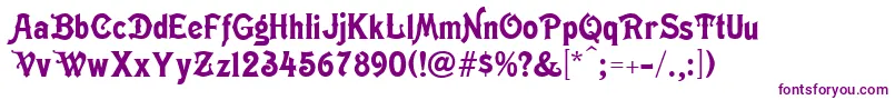 Birusa Font – Purple Fonts on White Background