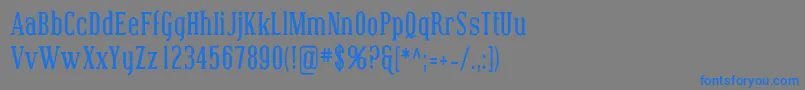 CovingtonCondBold-Schriftart – Blaue Schriften auf grauem Hintergrund