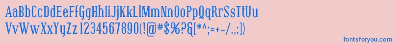 CovingtonCondBold Font – Blue Fonts on Pink Background