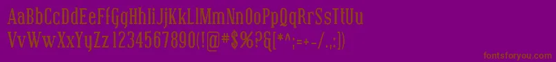 CovingtonCondBold Font – Brown Fonts on Purple Background